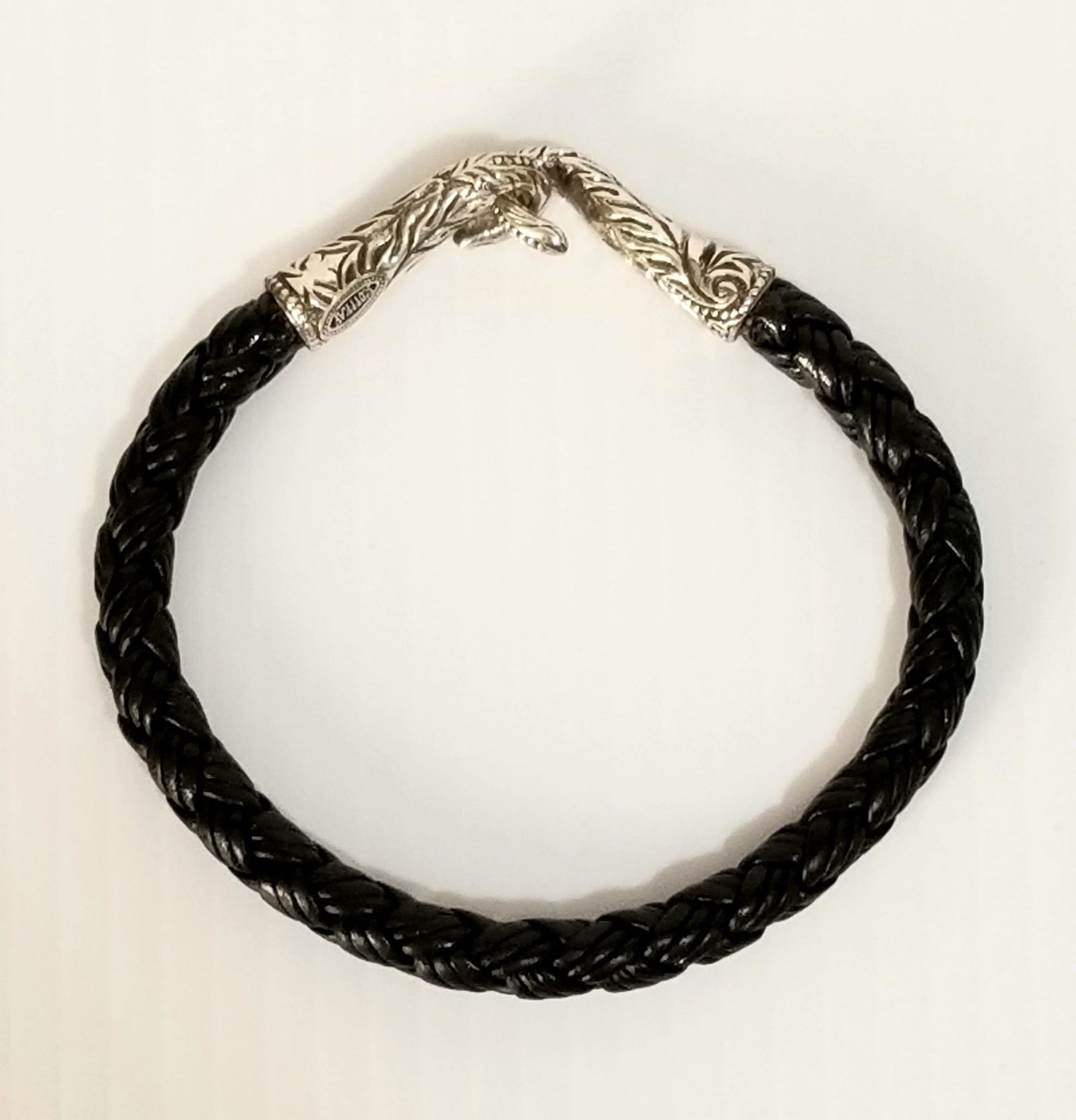 Amazing 925 Scott Kay Black Leather Bracelet (1 of 8)