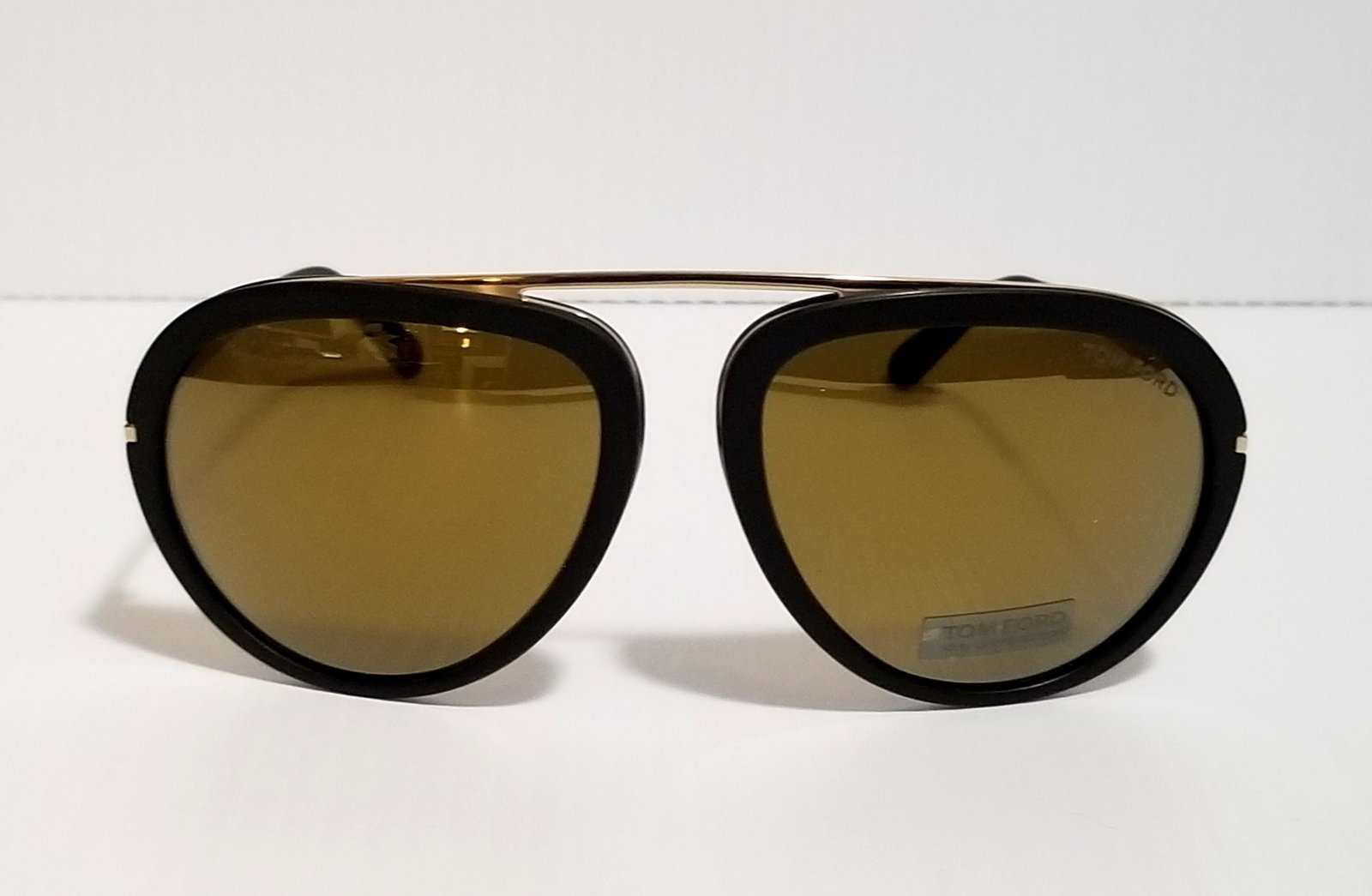 Amazing Tom Ford Gold UV Glasses: Amazing Tom Ford yellow metal gold 100% UV protection glasses, made in Italy, Stacy TF 452 02G 57 16 14 *3, dark litmus, velvet package
