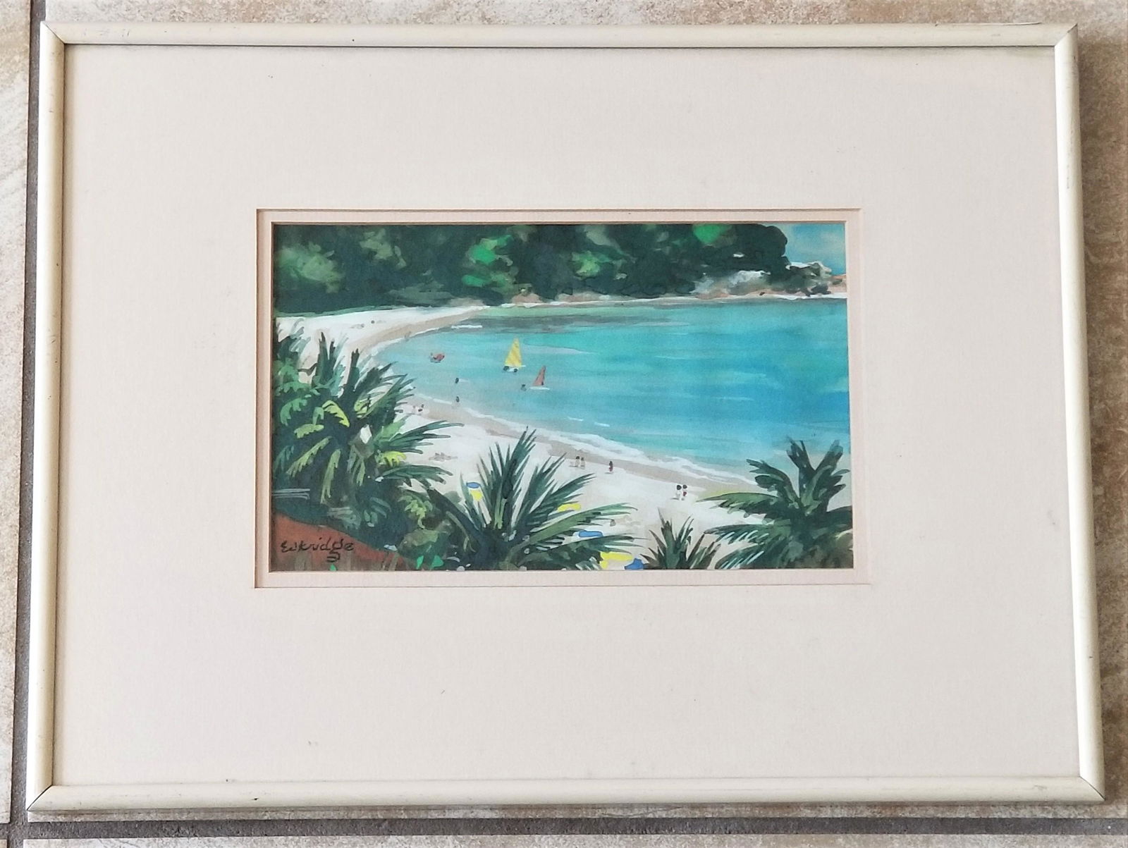 Amazing Robert Eskridge Watercolor Paper: Amazing Robert Lee Eskridge watercolor paper, 16 x 12 inches. Provenance: private owner. Biography: 1891 - 1975. Born on Nov. 22, 1891 in Philipsburg, PA. Eskridge moved with his family to Pasadena as
