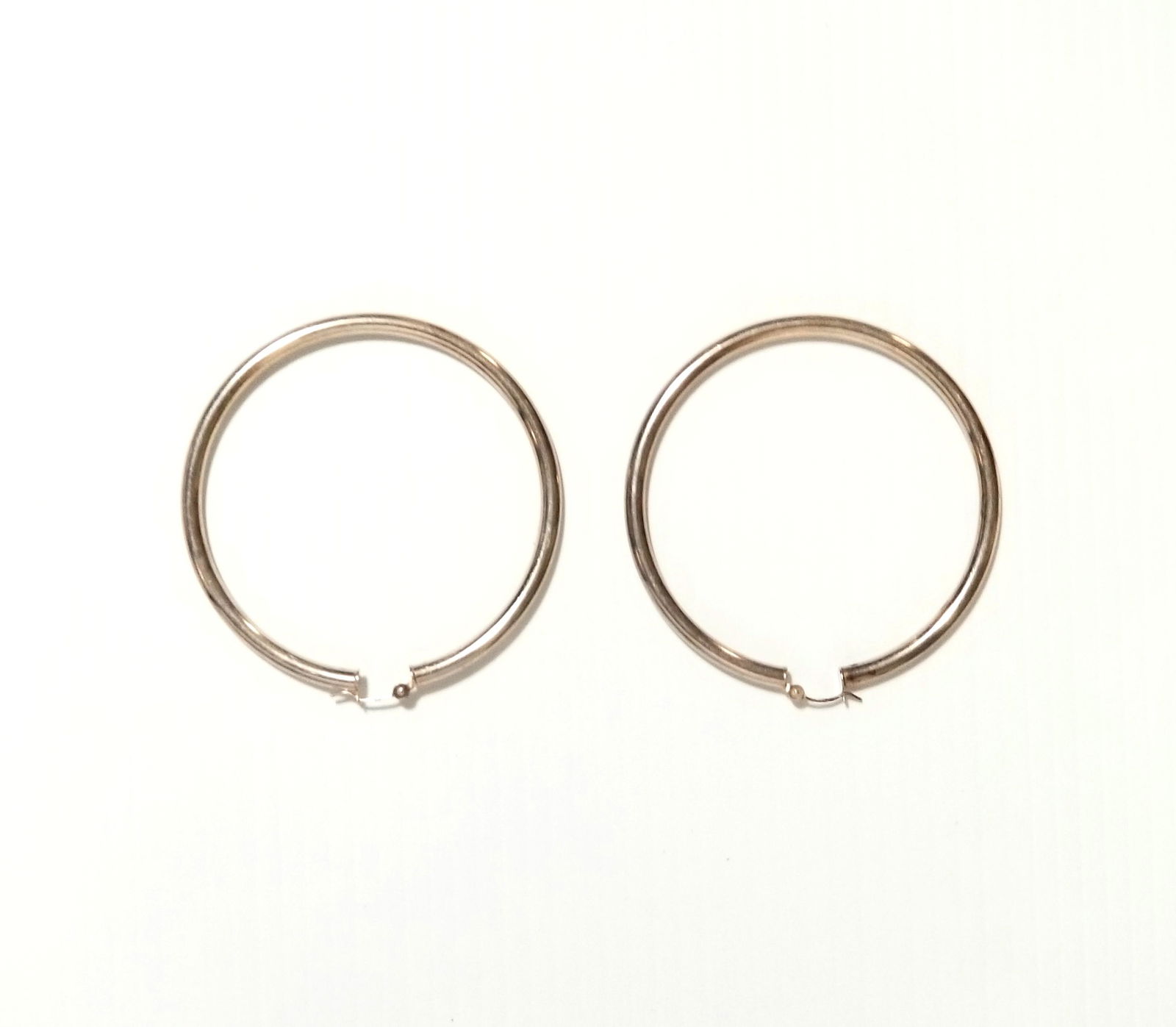 Amazing 925 Silver Large Hoop Earrings (1 of 5)
