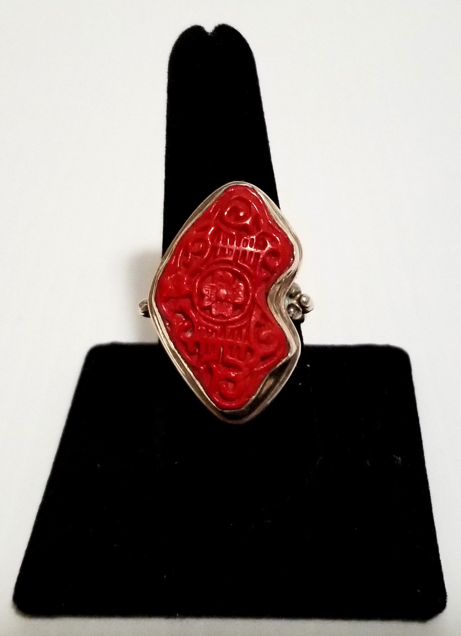 Amazing 925 Hand Carved Ring (1 of 7)