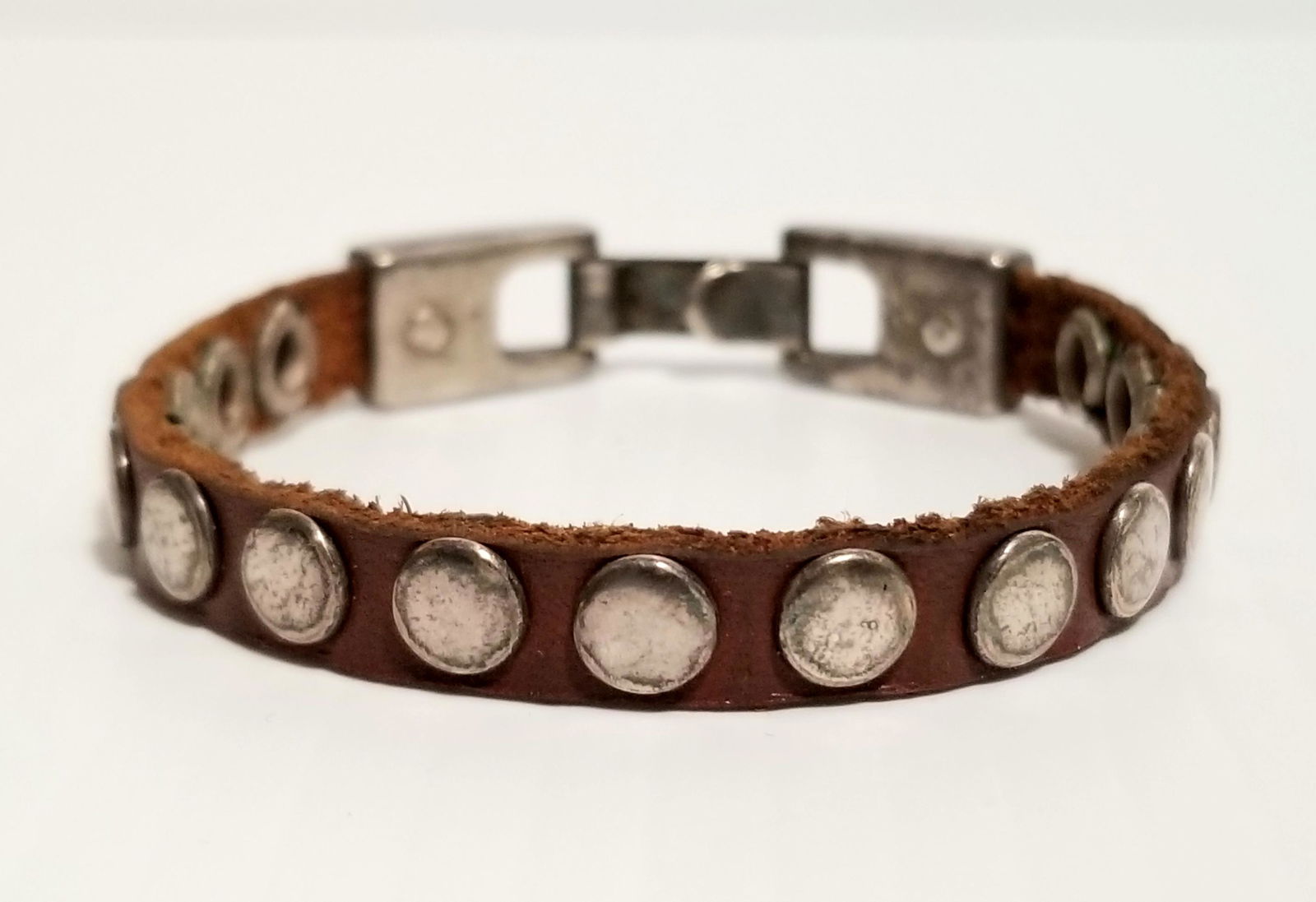 Amazing Sterling Silver & Leather Bracelet (1 of 6)