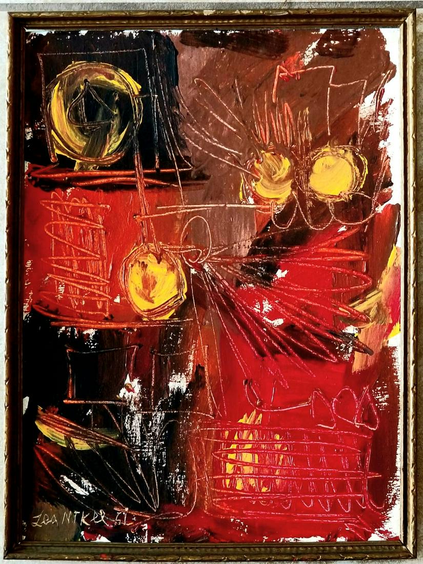 Lea Nikel 1961 Oil Acrylic Panel (1 of 3)