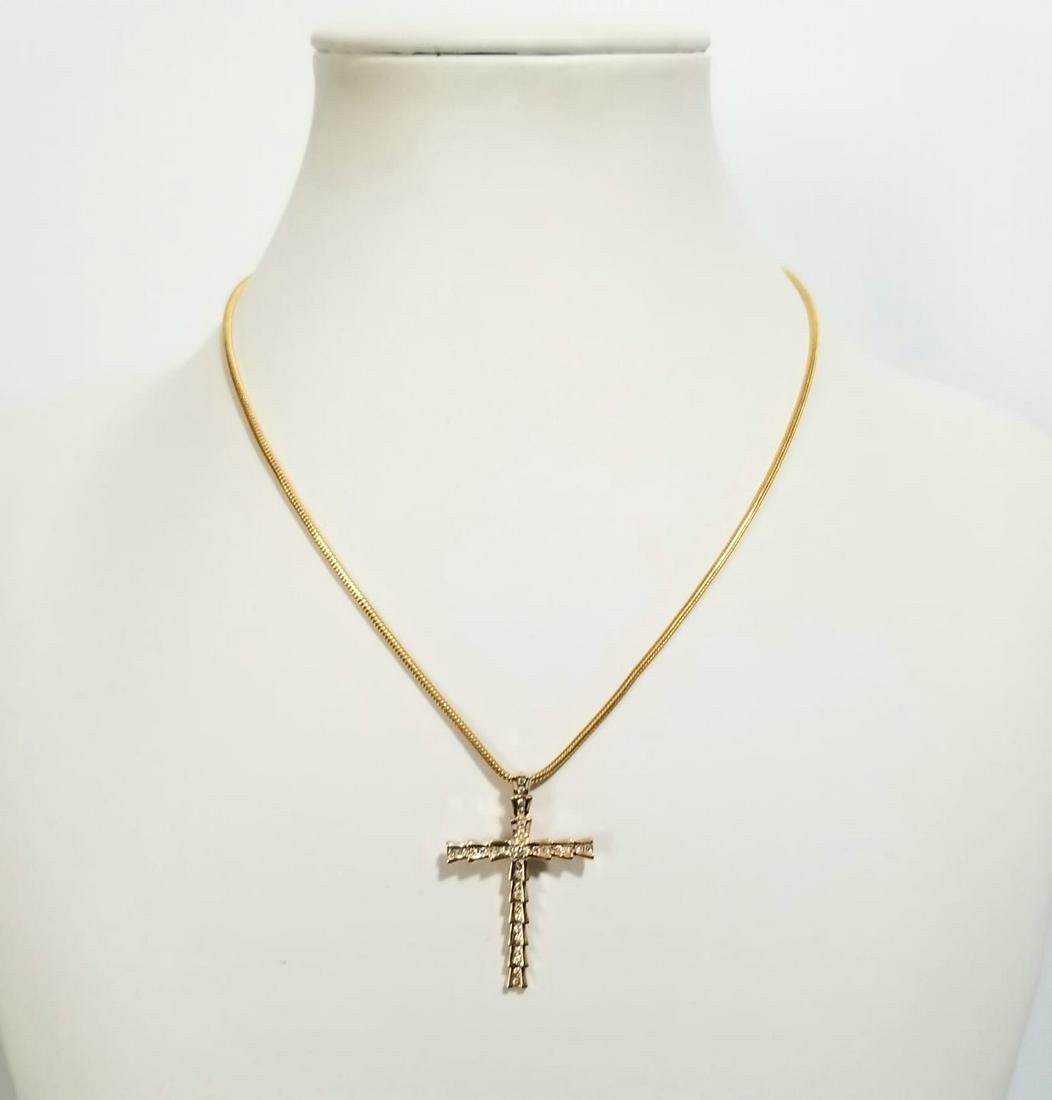 Amazing 14KT Gold Diamonds Pendant Necklace (1 of 9)