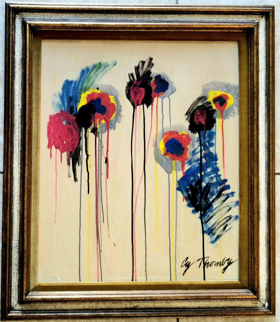 Amazing Cy Twombly Oil Canvas (1 of 2)