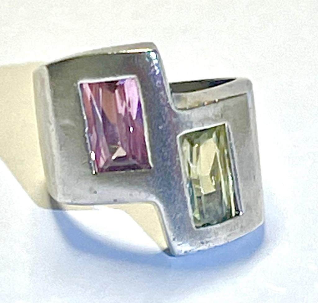 Amazing 925 Sterling Two Stones Ring (1 of 5)