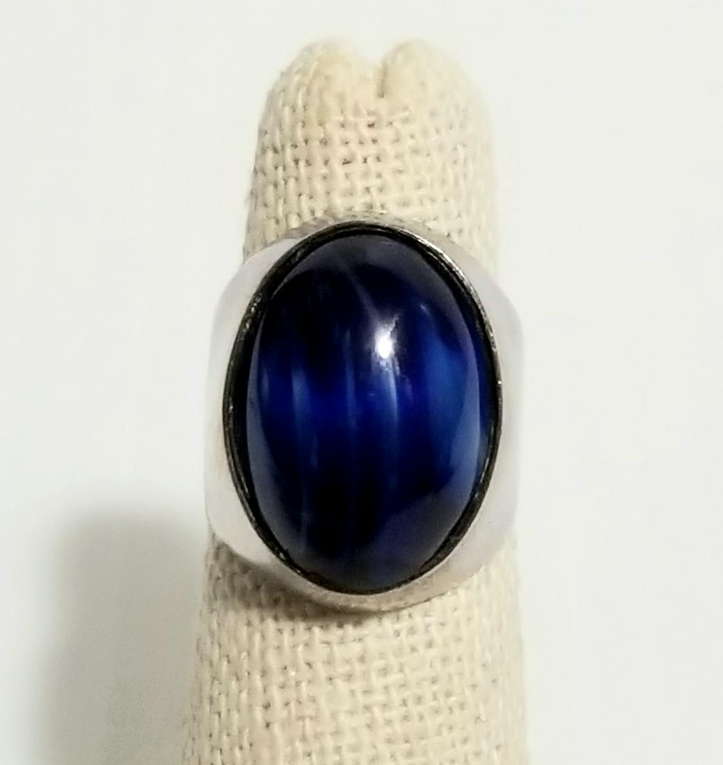 Amazing 925 Sterling Blue Stone Ring (1 of 4)