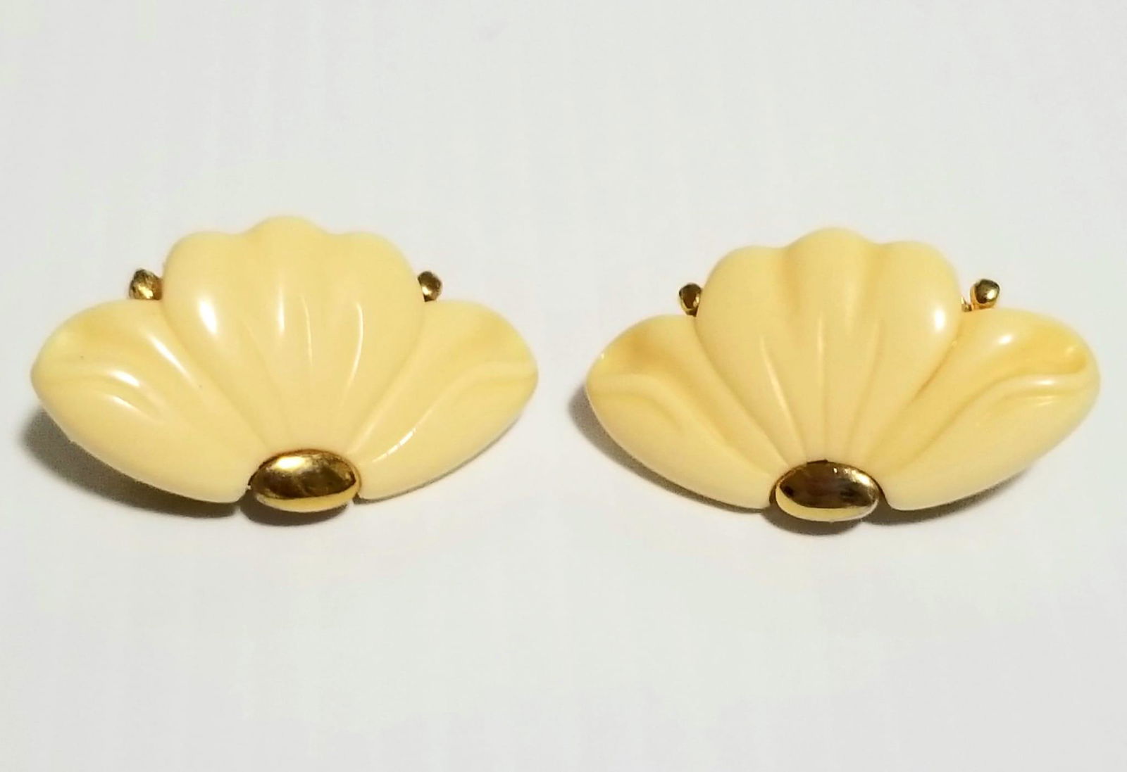 Vintage Givenchy Hand Craved Earrings (1 of 5)