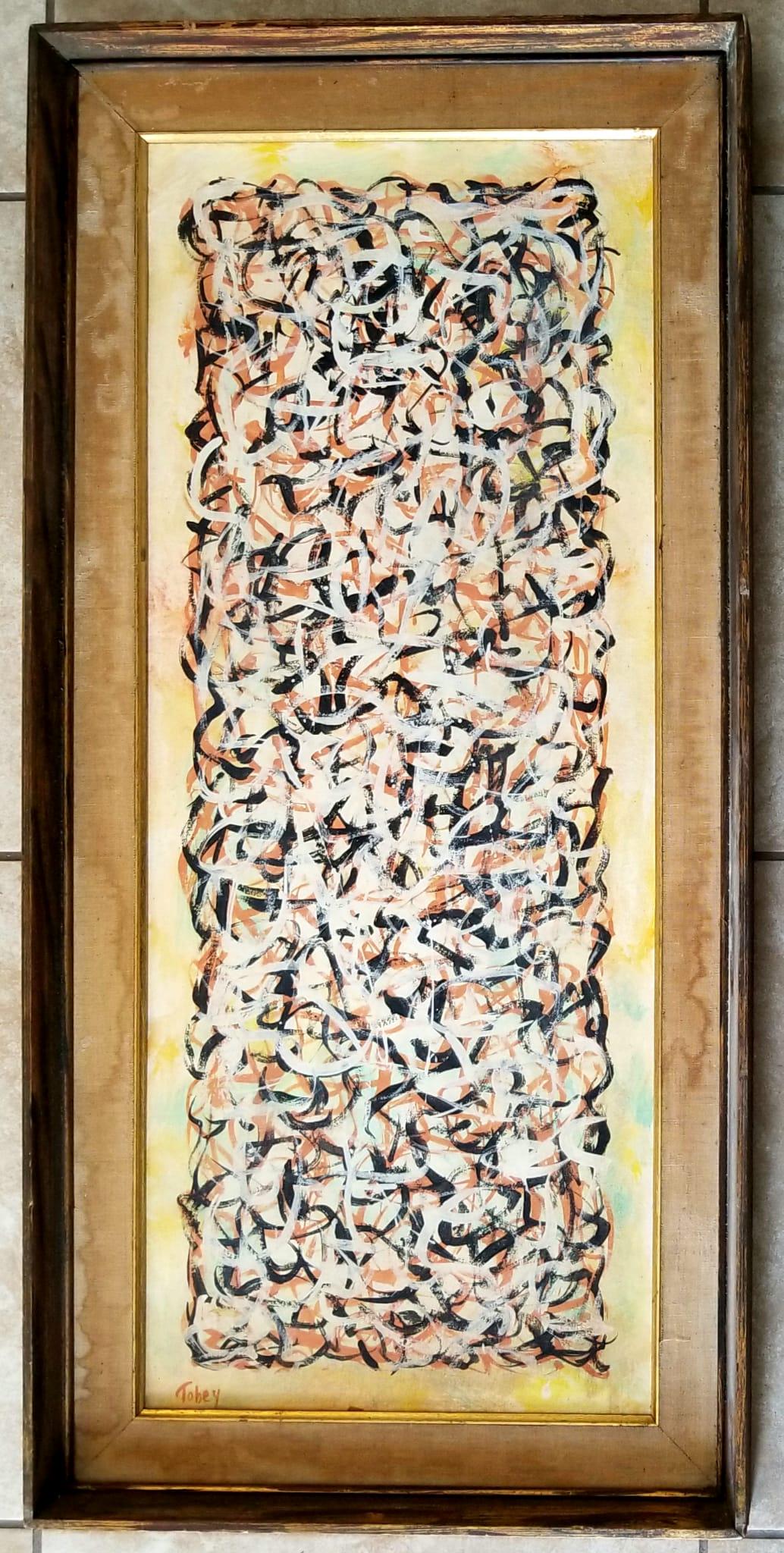Amazing Mark Tobey Mixed Media Cardboard (1 of 6)