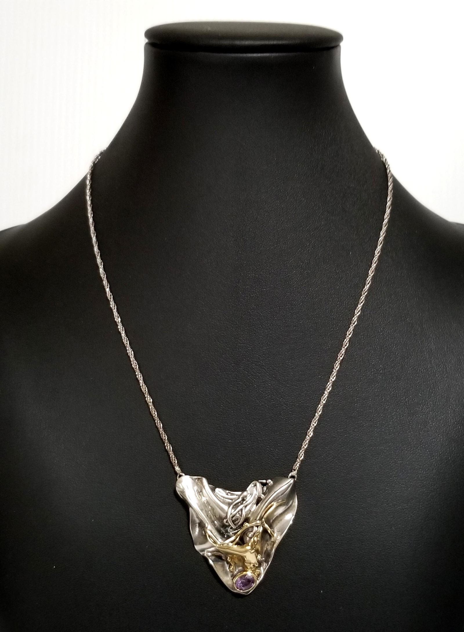 Amazing 925 Sterling Amethyst Design Necklace (1 of 6)