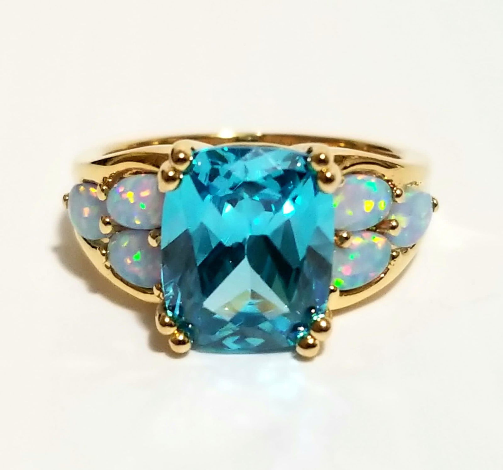 Amazing 925 Sterling Blue Stone Ring (1 of 5)