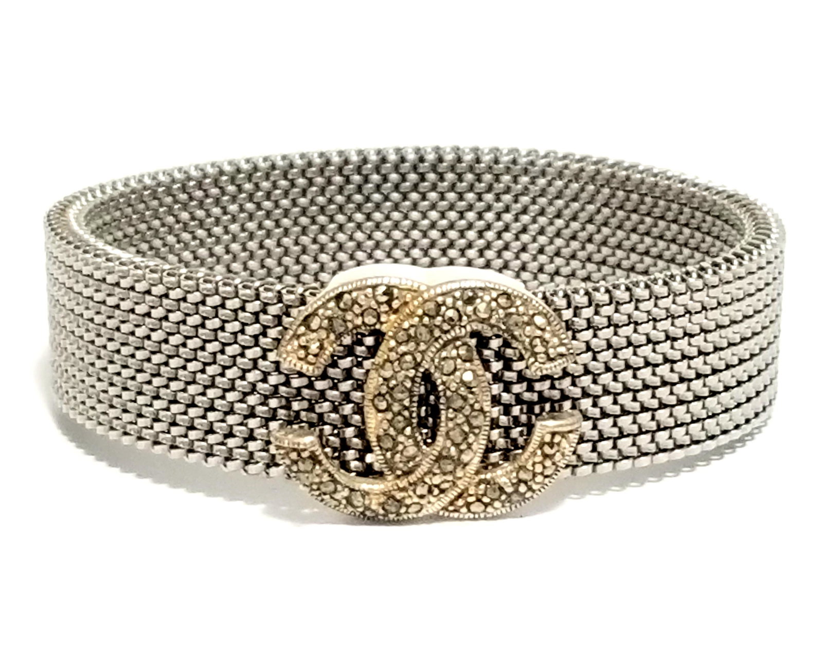 Amazing Chanel 925 Sterling Marquesite Bracelet (1 of 3)