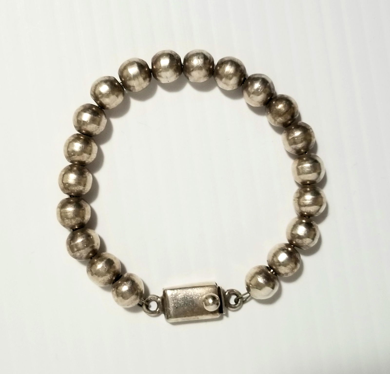 Amazing 925 Sterling Silver Beads Bracelet (1 of 3)