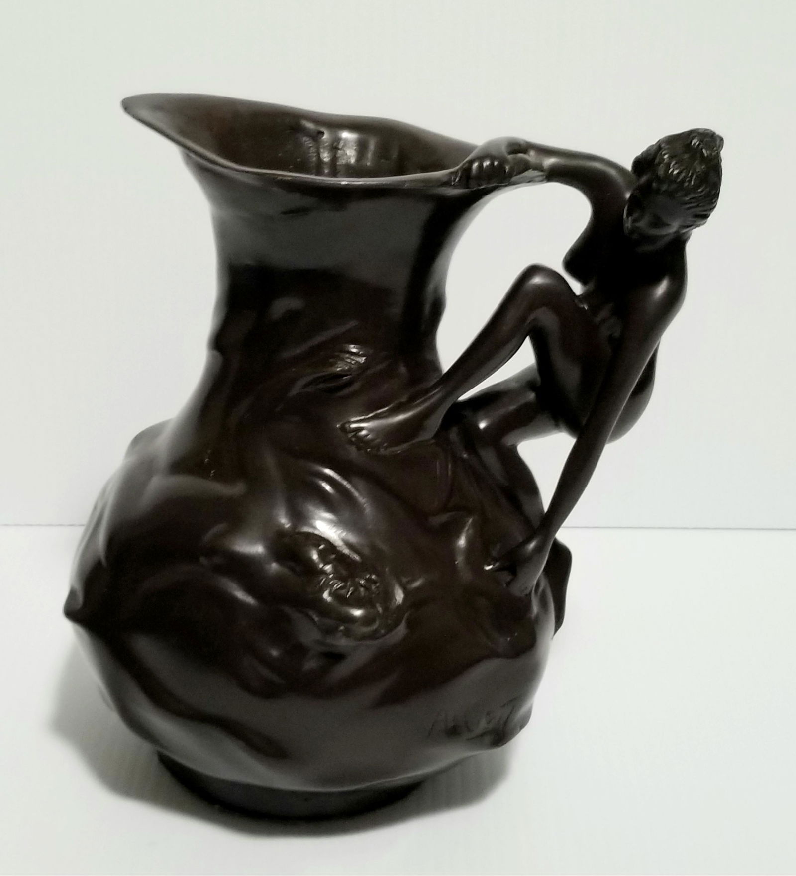 Amazing Lady on Pitcher Bronze Sculpture (1 of 8)