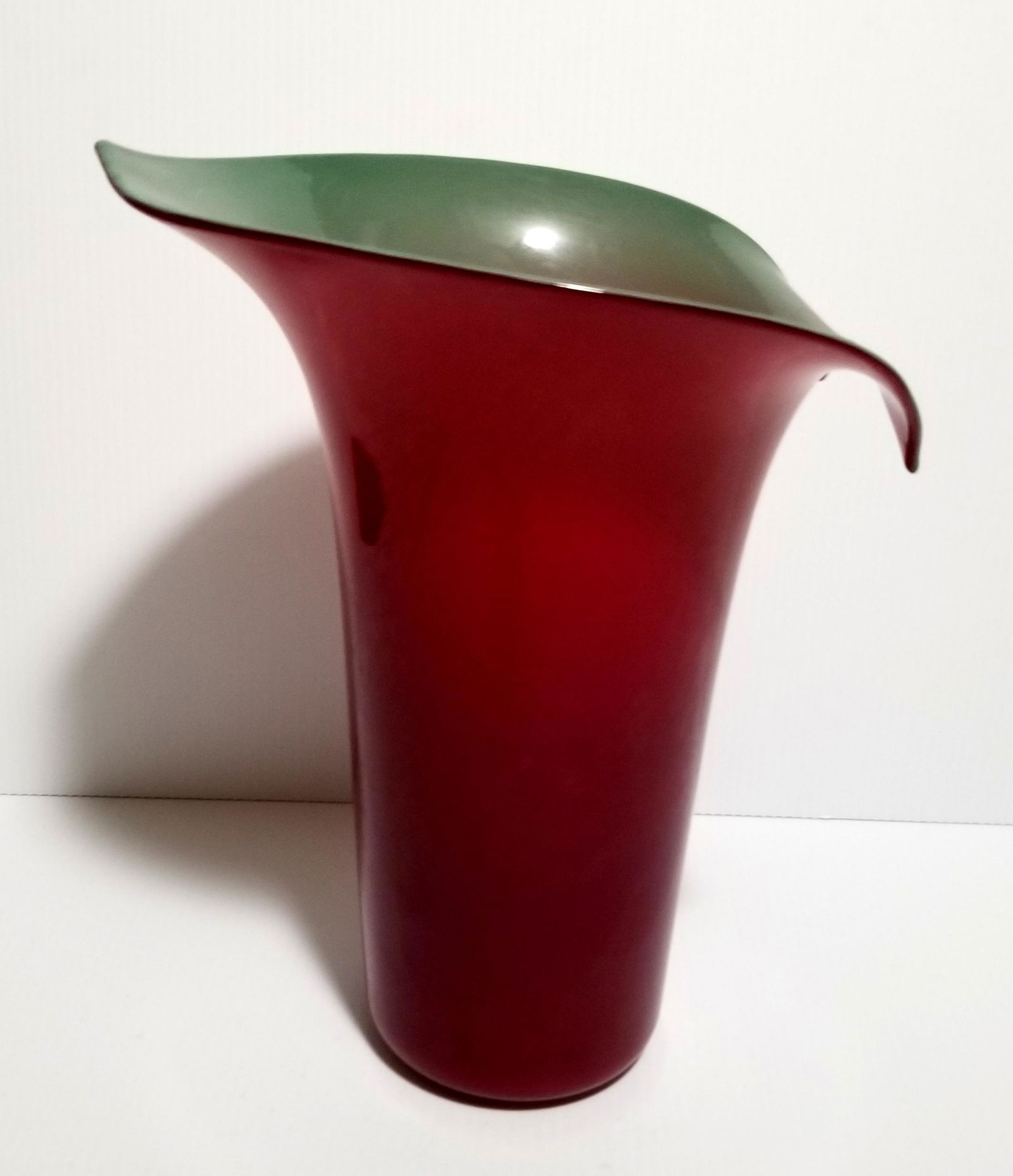 Amazing Venini Murano Red & Green Vase (1 of 11)