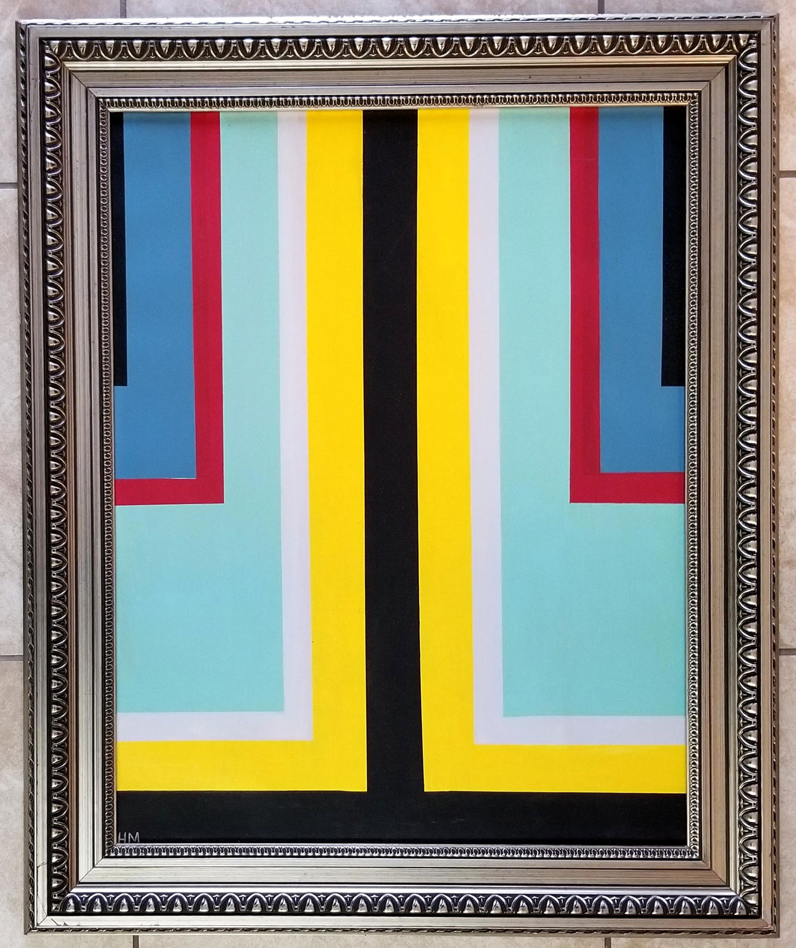 Amazing Howard Mehring Acrylic Painting: Attributed to Howard Mehring, it does not have a COA. Medium: acrylic painting. 34 x 28 inches. Provenance: private owner. Biography: 1931 - 1978. Howard Mehring studied at Wilson Teacher's College an