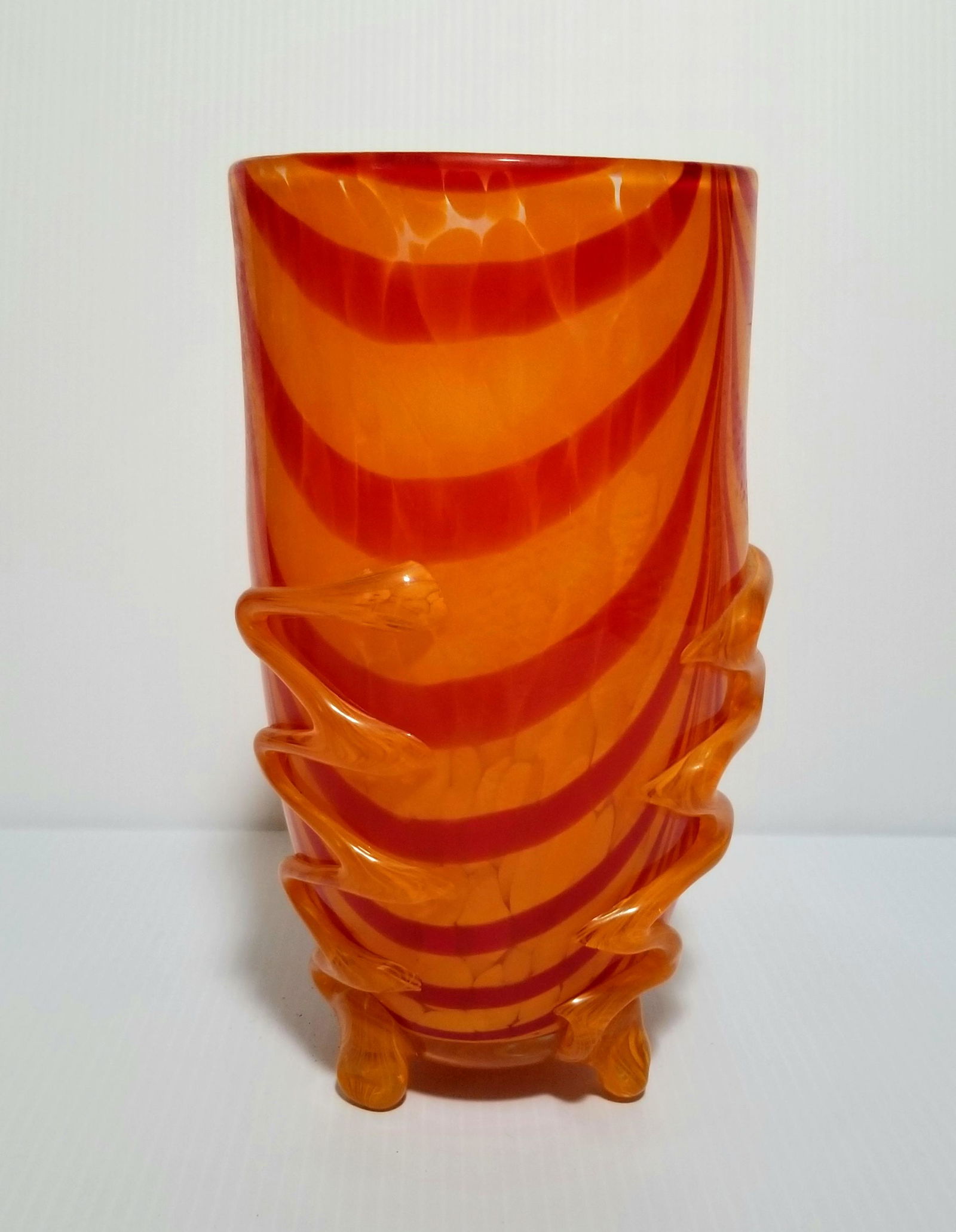 AMAZING ORANGE & RED MURANO VASE (1 of 5)