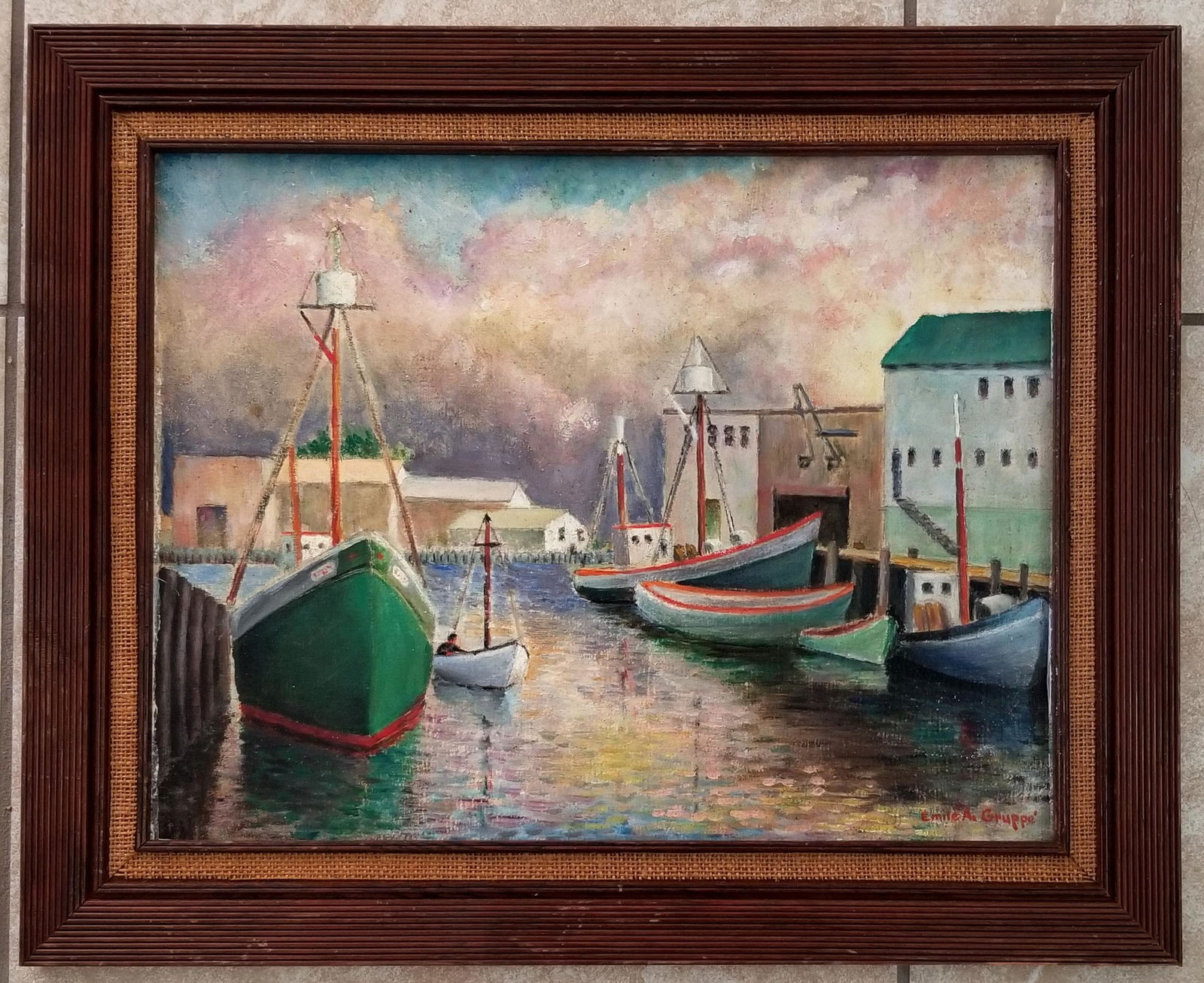 Amazing Emile Albert Gruppe Oil Canvas (1 of 2)