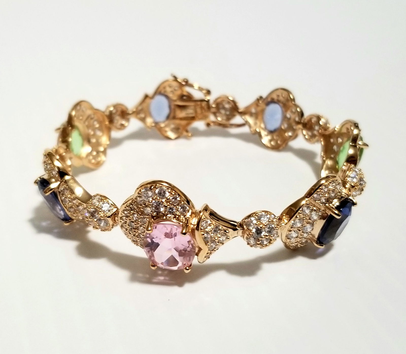 Amazing 925 Sterling Yellow Stone Bracelet (1 of 5)