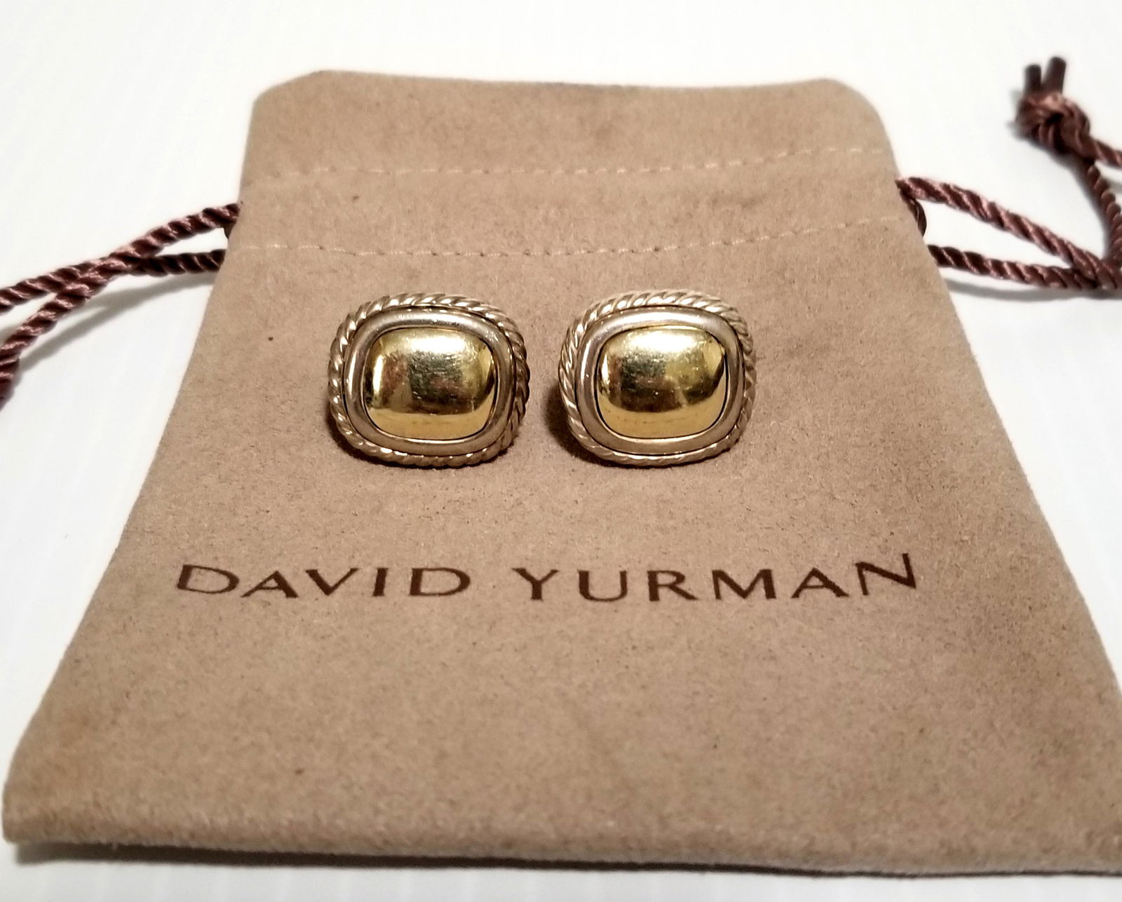 Nice David Yurman 925, 585 Gold Earrings (1 of 4)