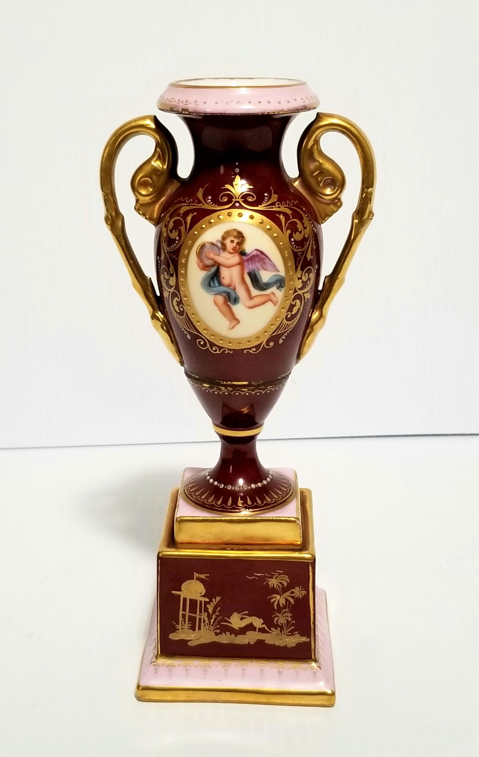 Amazing Royal Vienna Painted Angel Vase (1 of 7)