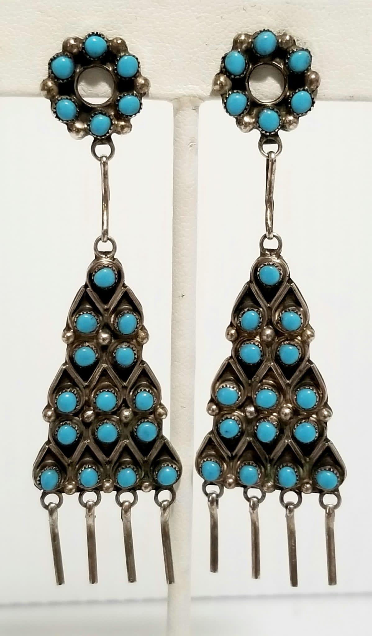 Amazing 925 Sterling Turquoise Earrings (1 of 4)