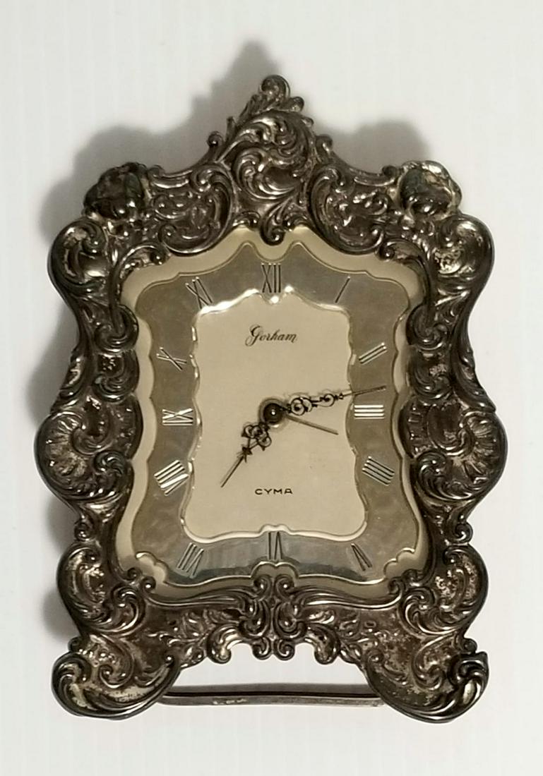 Beautiful Gorham Cyma Swiss Sterling Silver Shelf Clock (1 of 2)
