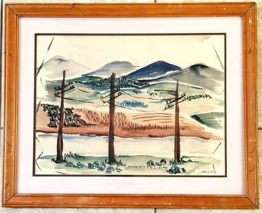 Amazing Paul Horiuchi Watercolor Paper: Nice Paul Horiuchi watercolor paper. 28.5 x 23 inches. Provenance: private owner. Biography: 1906 - 1999. Horiuchi was born on the shores of Lake Kawaguchi in Japan in 1906 and as a young man studied