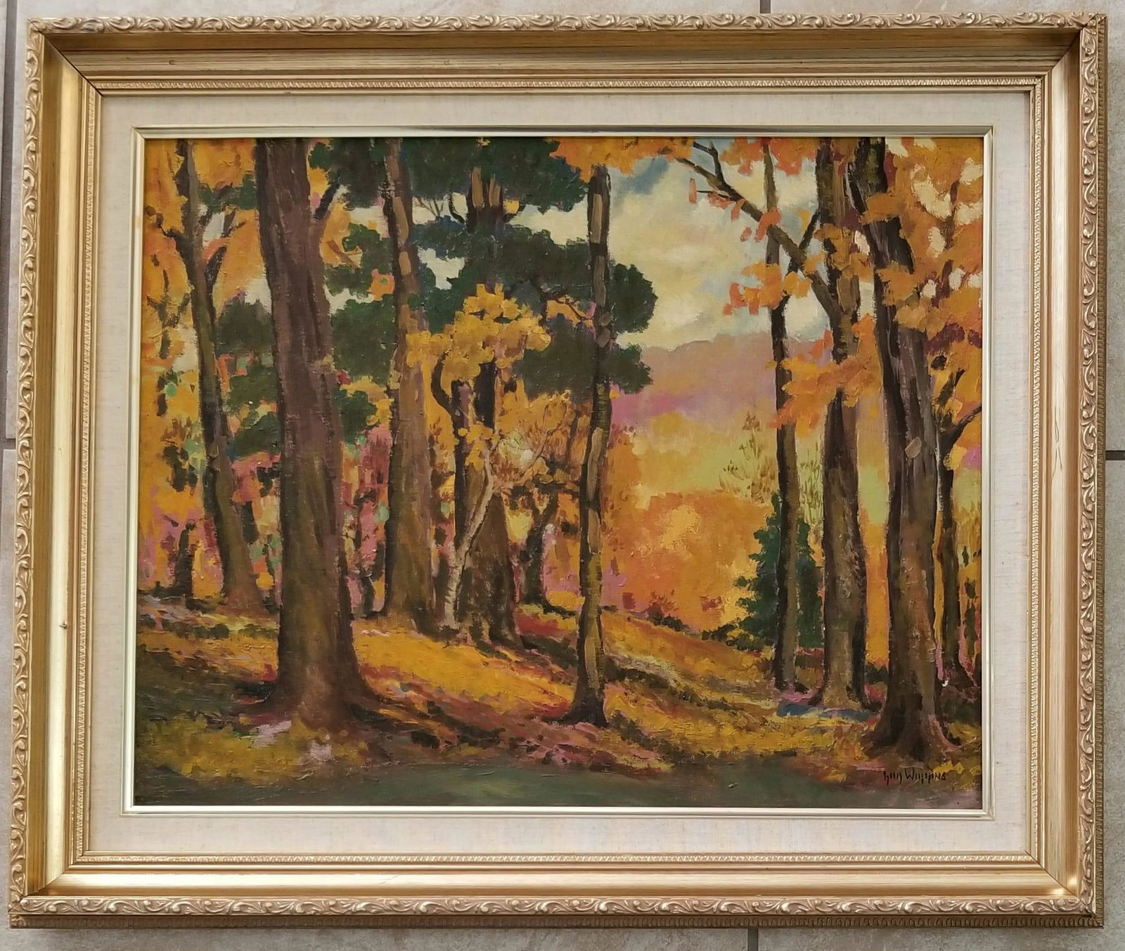 Amazing Guy Carleton Wiggins Oil Painting: Attributed to Guy Carleton Wiggins, it does not have a COA. Medium: oil painting. 25 x 21 inches. Provenance: private owner. Biography: Guy Carleton Wiggins adopted the bright palette and lively brush