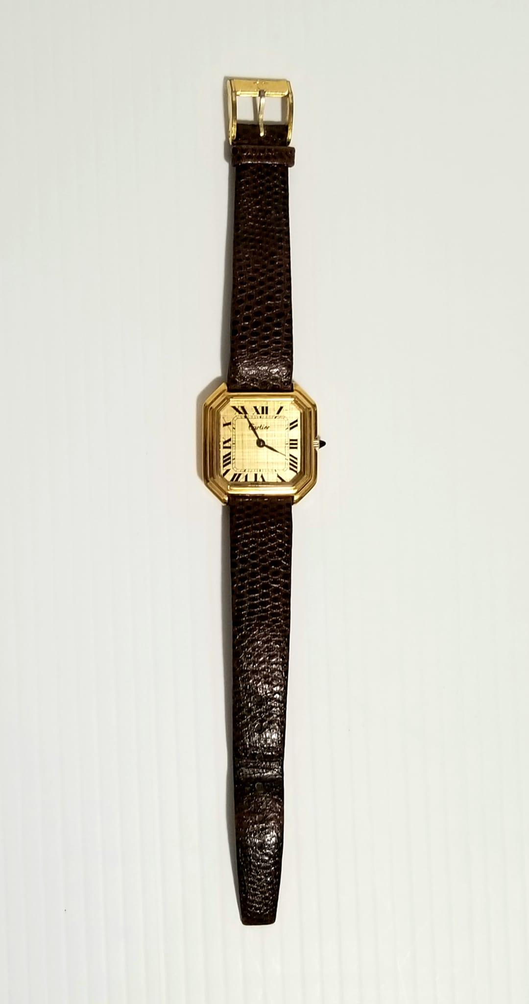 Amazing Vtg Cartier 18KT Electroplated Watch (1 of 7)