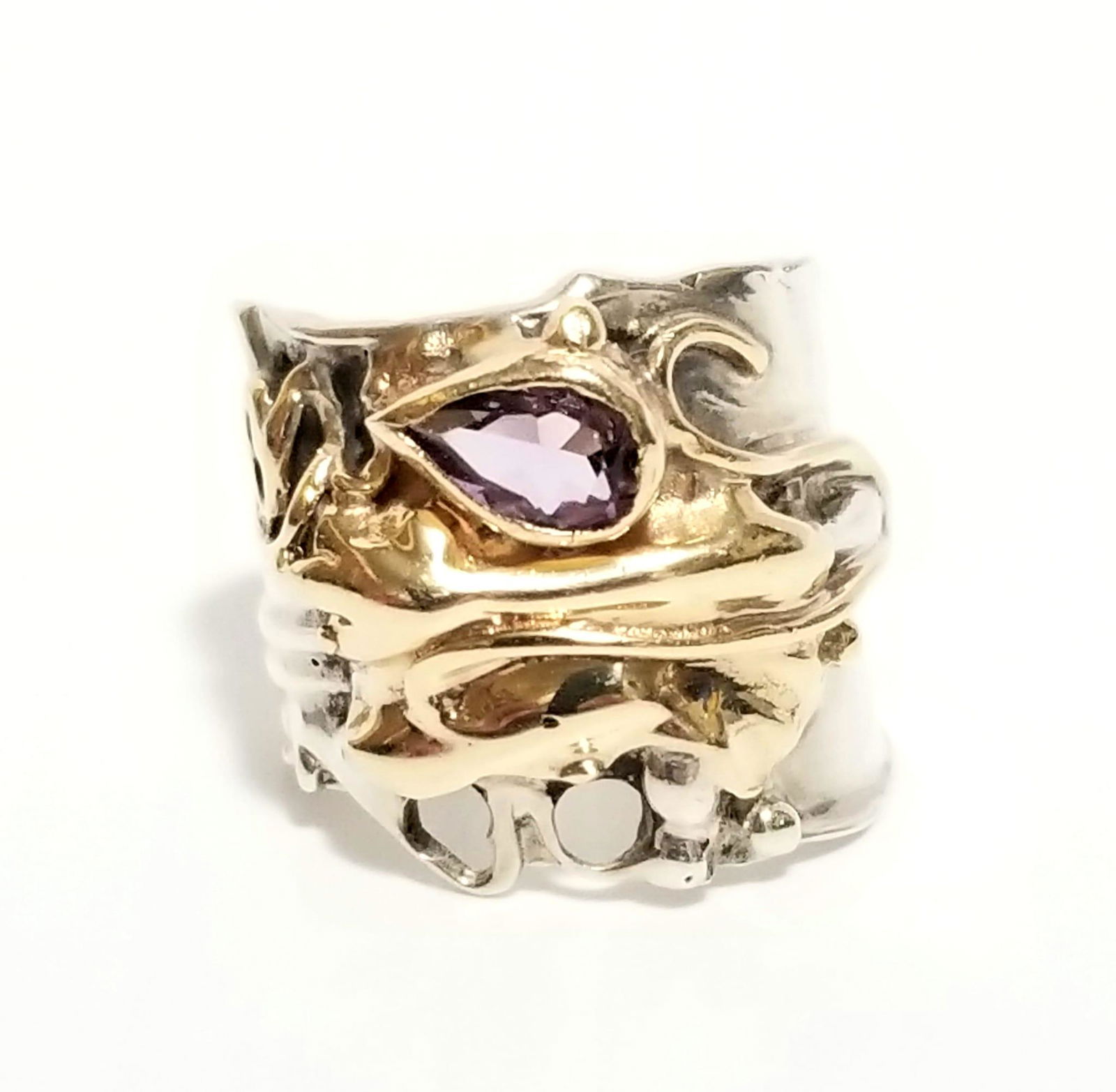 Amazing 925 Sterling, 14KT Amethyst Ring (1 of 4)