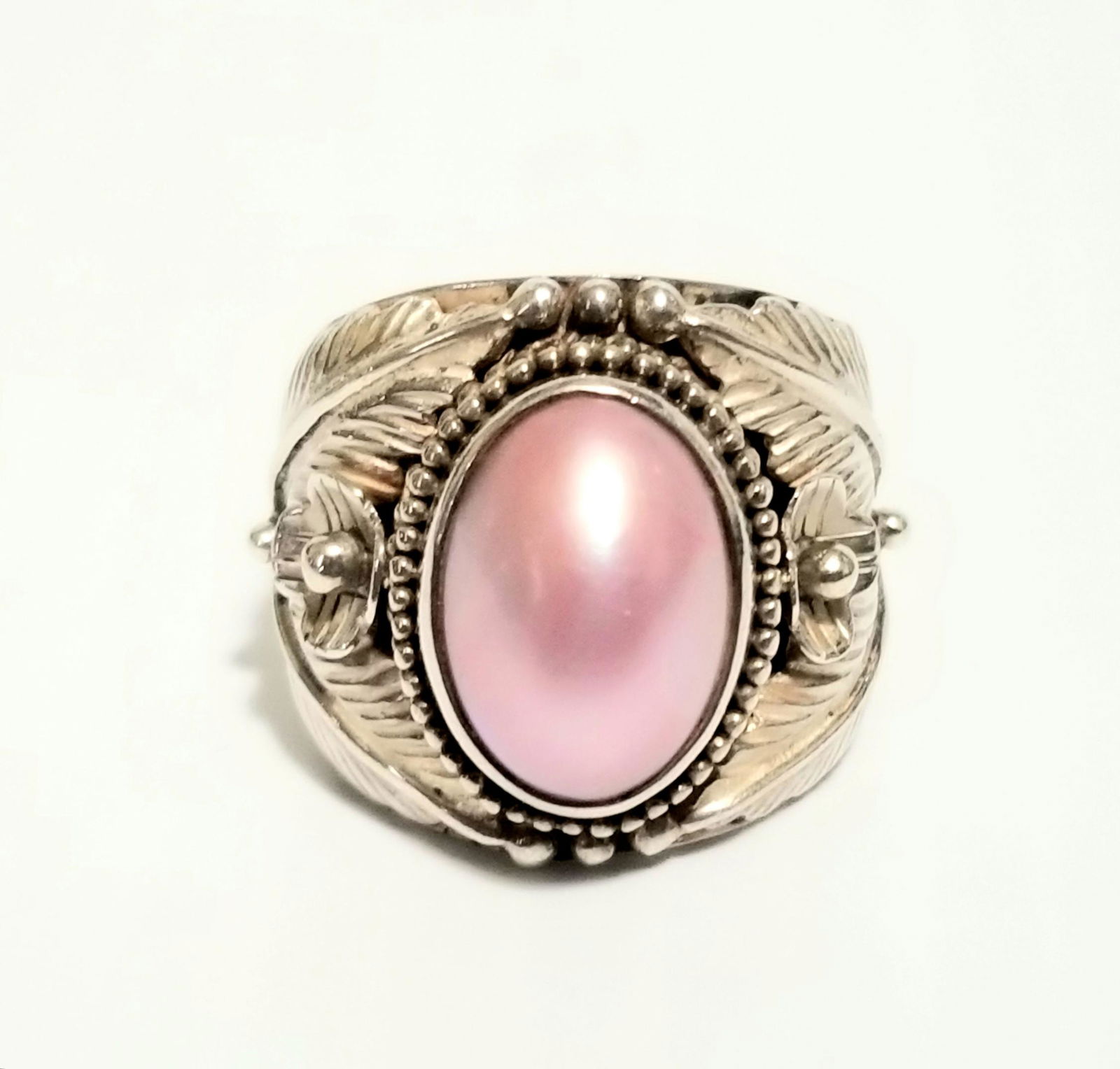 Amazing 925 Sterling Pink Stone Ring (1 of 5)