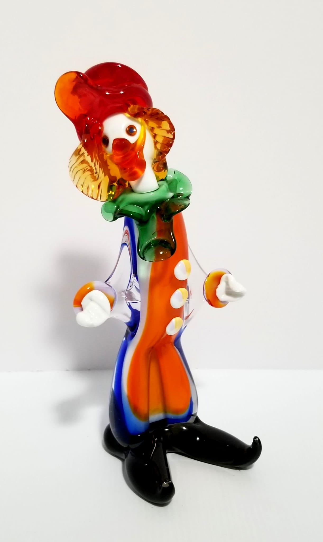 Amazing Murano Multicolor Clown Art Glass (1 of 5)