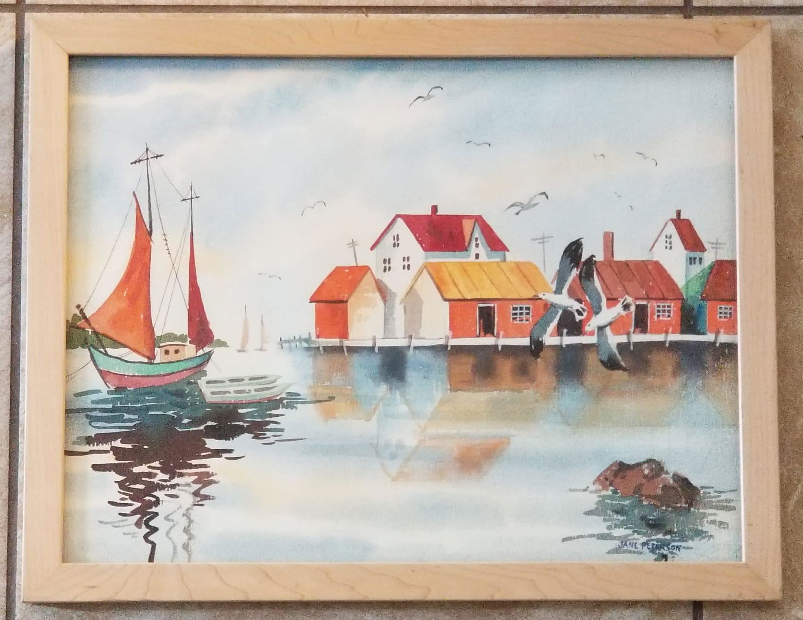 Amazing Jane Peterson Watercolor Paper: Nice Jane Peterson watercolor paper. 19.5 x 15.5 inches. Provenance: private owner. Biography: 1876 - 1965. Jane Peterson was born Jennie Christine on November 28, 1876 in Elgin, Illinois to Julius an