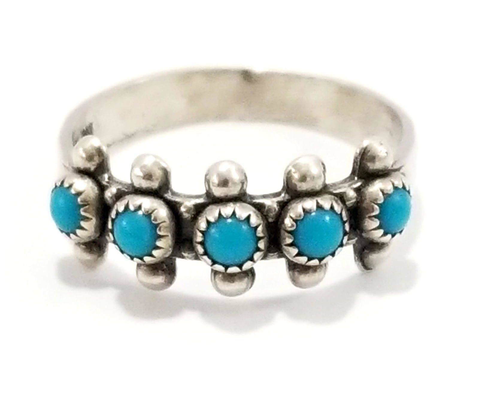 Amazing Sterling Silver Indio Navajo Turquouse Ring (1 of 4)