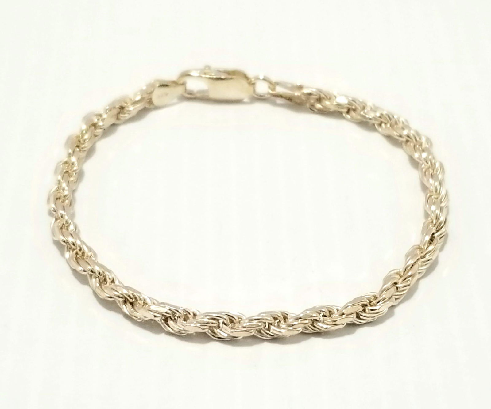 Amazing 925 Sterling Silver Italy Rope Bracelet (1 of 7)