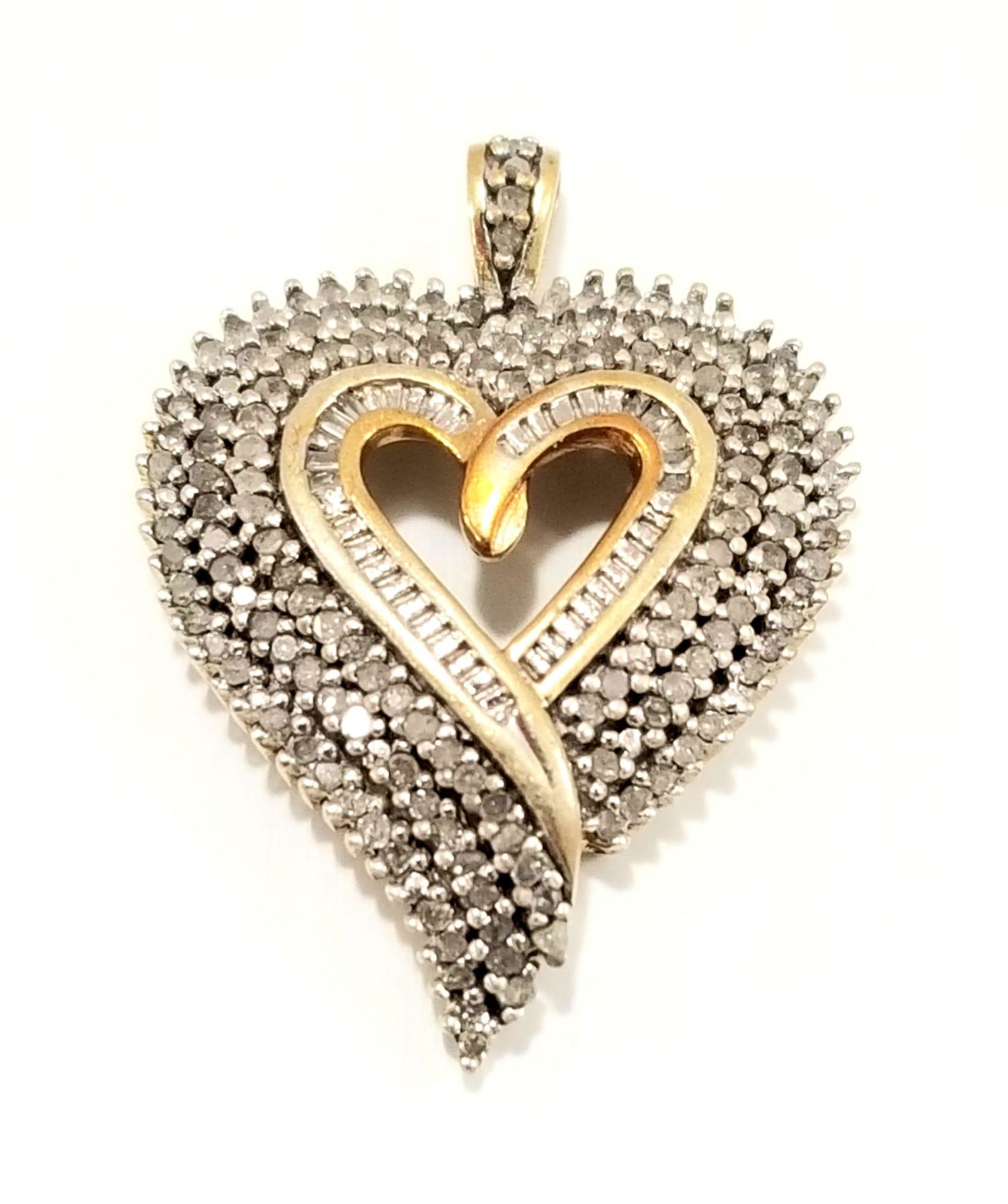 Amazing HN 925 Sterling Diamond Heart Pendant (1 of 6)