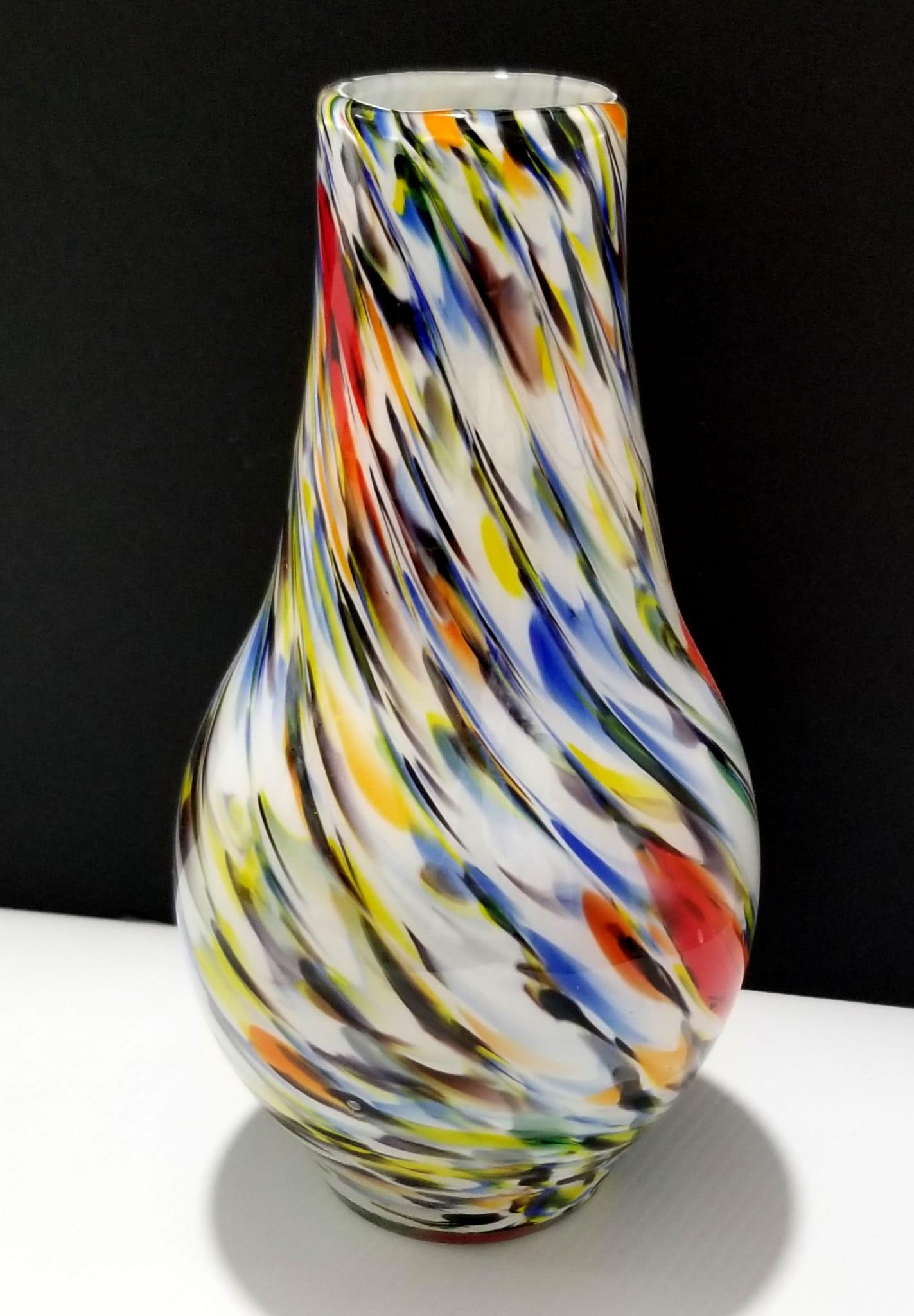 Amazing Multicolor Art Glass Vase (1 of 5)