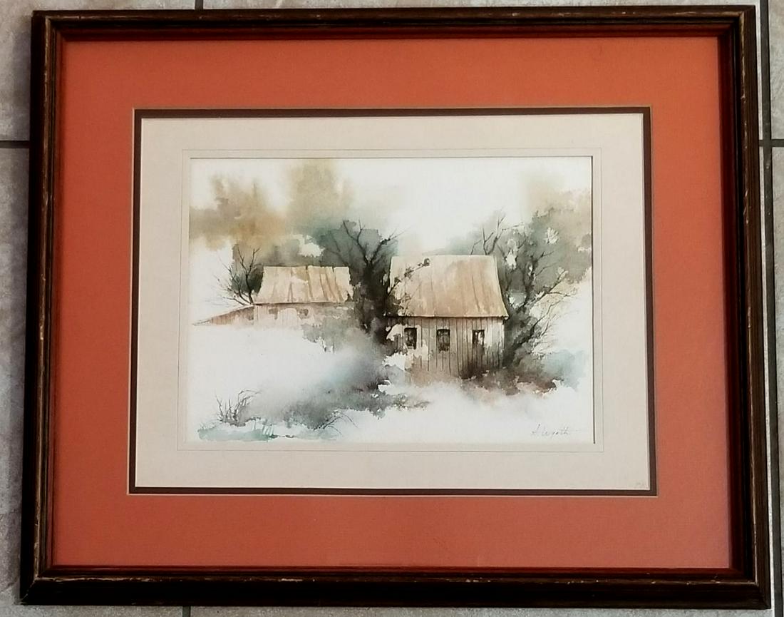 Amazing Andrew Wyeth Watercolor Paper: Nice Andrew Newell Wyeth watercolor paper, 22.5 x 18 inches. Provenance: private owner from Nebraska. Biography: 1917 - 2009. A painter of landscape and figure subjects in Pennsylvania and Maine, Andr