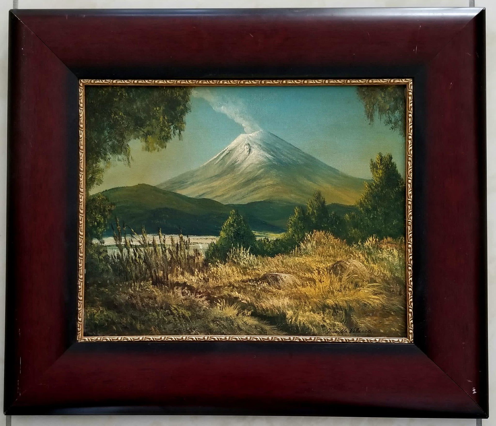 Amazing Jose Maria Velasco Oil Canvas: Attributed to Jose Maria Velasco, it does not have a COA. Medium: Oil Canvas, 20 x 17 inches. Provenance: private owner. Biography: 1840 - 1912. He was one of Mexico's most important and accomplished 