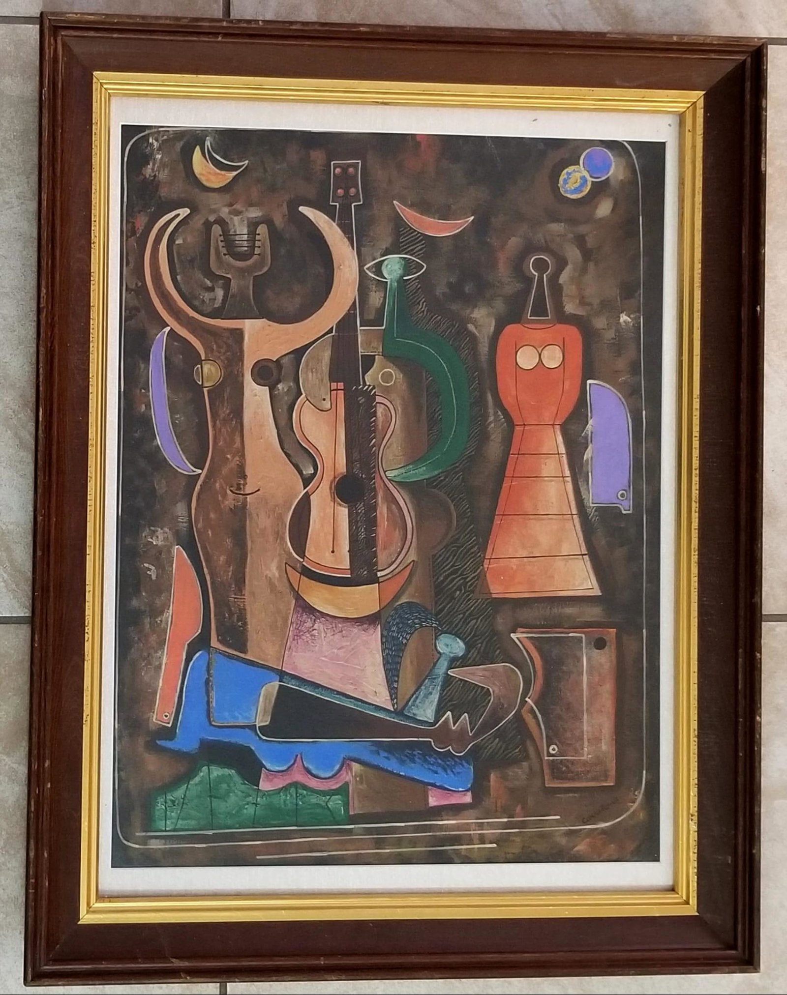 Amazing Mario Carreno Oil Canvas: Attributed to Mario Carreno, it does not have a COA. Medium: oil canvas. 28 x 21.5 inches. Provenance: private owner. Biography: 1913 - 1999. A modernist figurative Latin-American painter and magazine