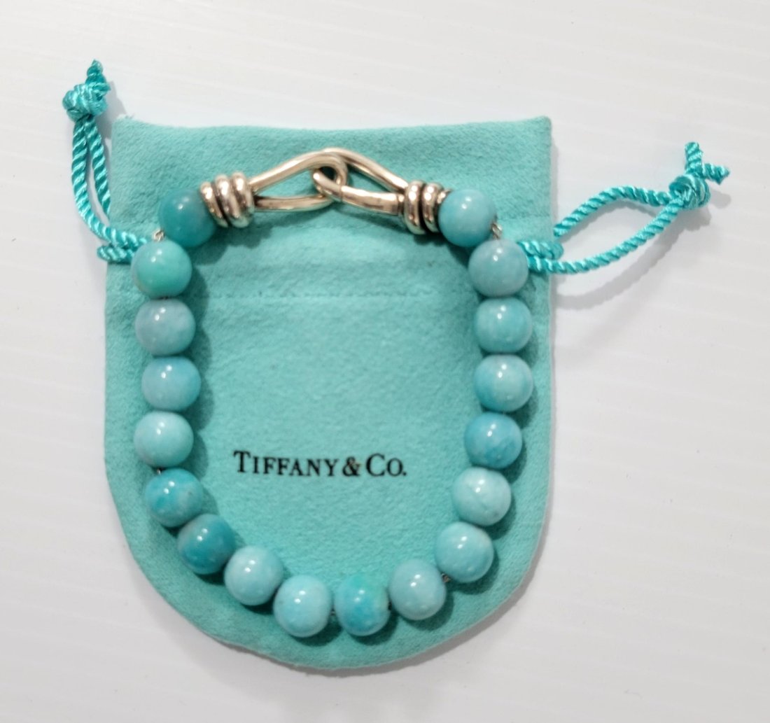 Amazing Tiffany&Co. Paloma Picasso Bracelet: Beautiful Tiffany&Co. Paloma Picasso, multi gemstone beads bracelet, nice clasp, stamped AG925 Italy, 9 inches long x 10 mm