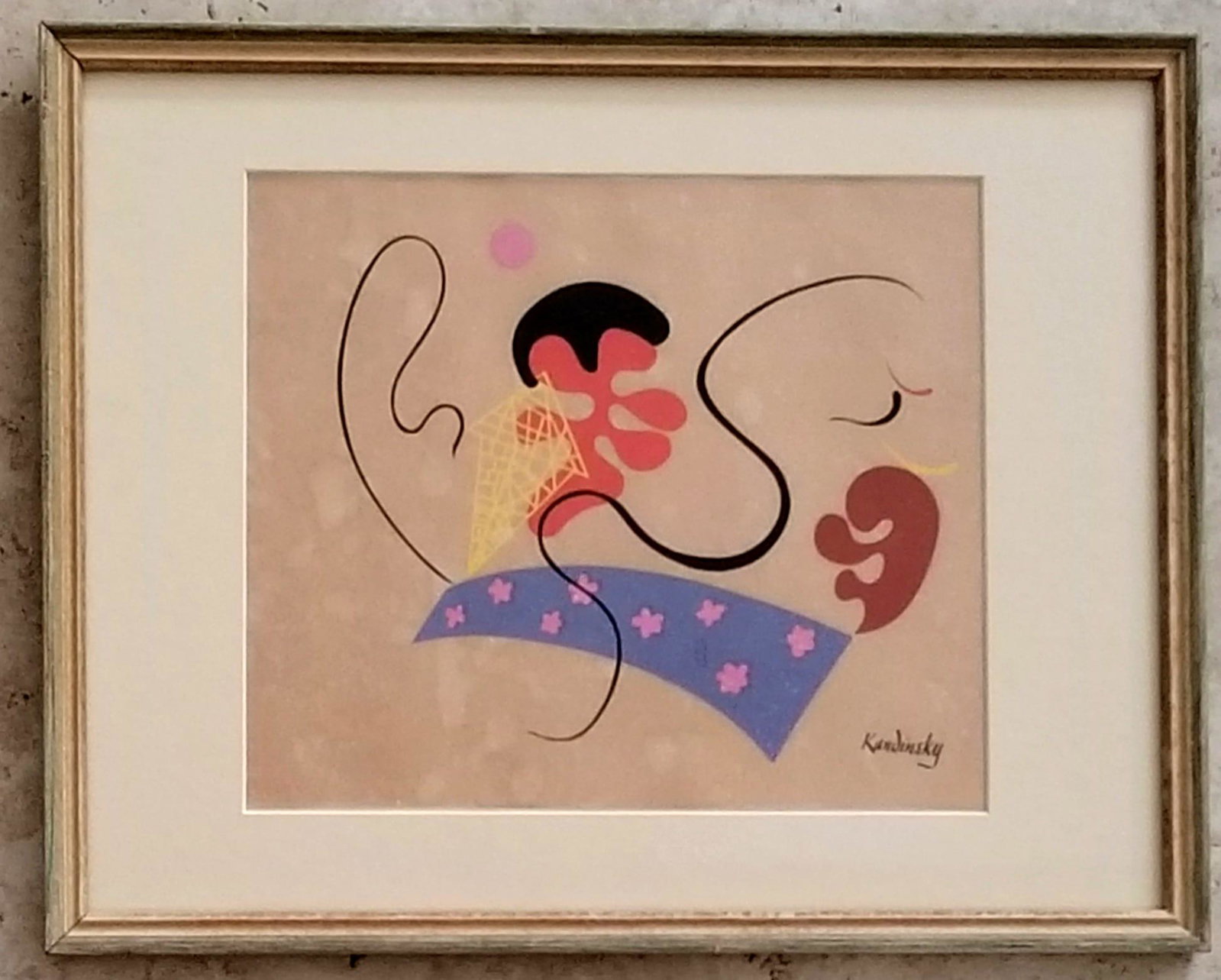 Amazing Wassily Kandinsky Hand Silk Screened: Nice Wassily Vasilievich Kandinsky hand silk screened, Modern Classics Series, New York. 14 x 11 inches. Provenance: private owner. Biography: Born: 1866 - 1944. Wassily Kandinsky lived in Moscow from