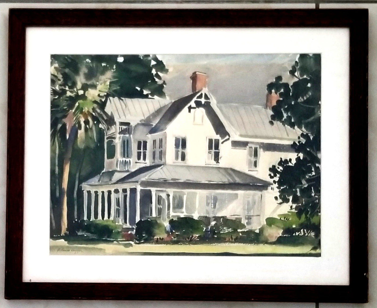 Amazing Edward Hopper Watercolor Paper: Beautiful Edward Hopper watercolor paper. 22 x 18 inches. Provenance: 1882 - 1967. Born and raised in Nyack, New York, Edward Hopper became one of the best-known painters of 20th-century American genr