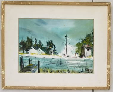 Amazing Joe Jones Watercolor Paper: Beautiful Joe (Joseph John) Jones watercolor paper. 21 x 17 inches. Provenance: private owner. Biography: 1909 - 1963. Born in St. Louis, Missouri, April 7, 1909, and died in Morristown, New Jersey, 1