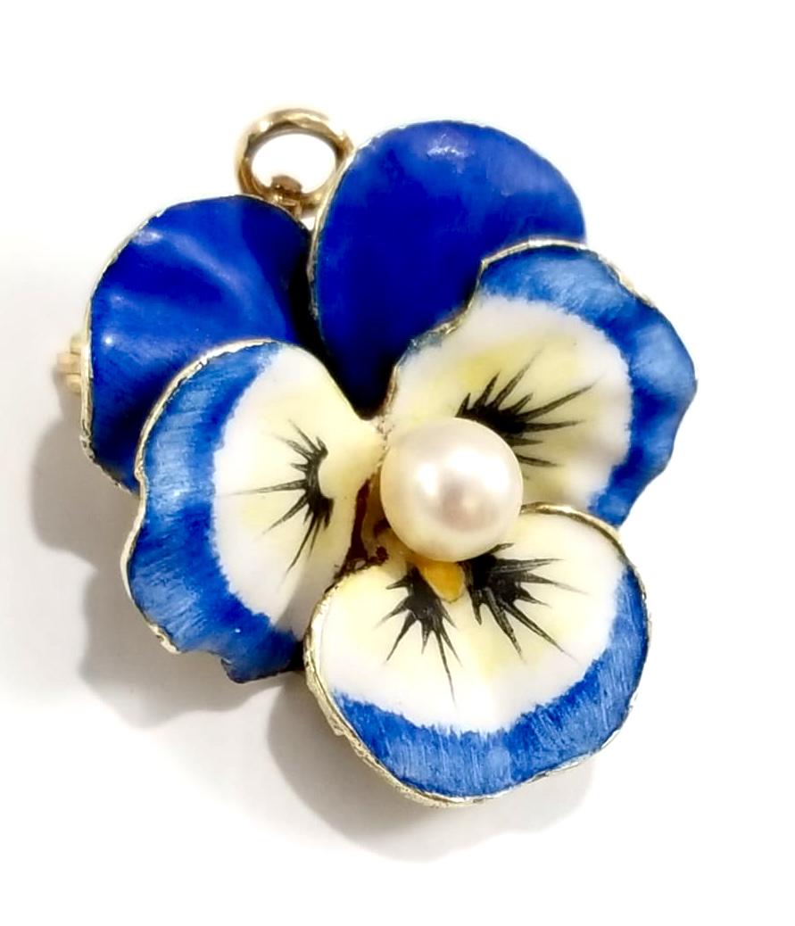 Amazing 14KT Gold Pearl Flower Pin Brooch (1 of 5)