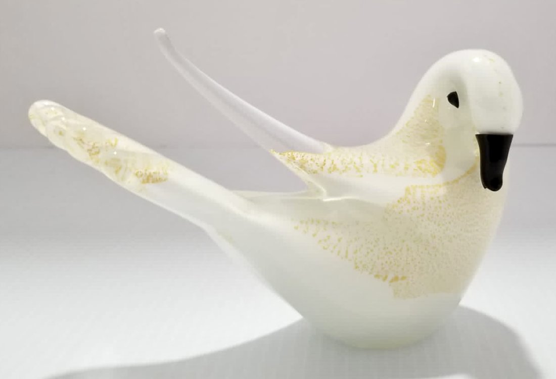 Amazing Gold Inside Murano Bird Art Glass (1 of 4)