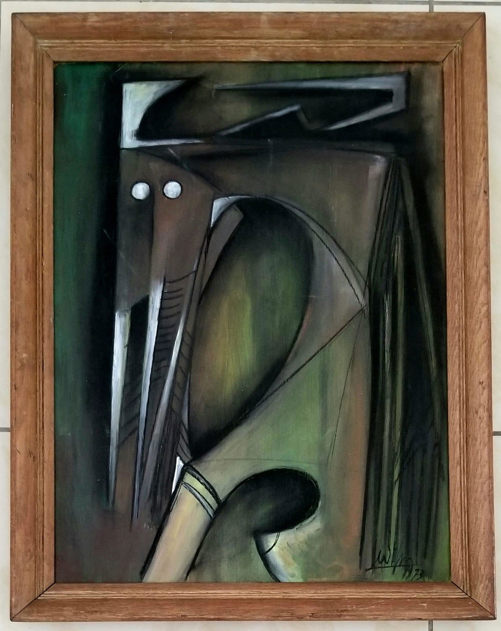 Amazing Wifredo Lam 1973 Mixed Media Masonite (1 of 2)