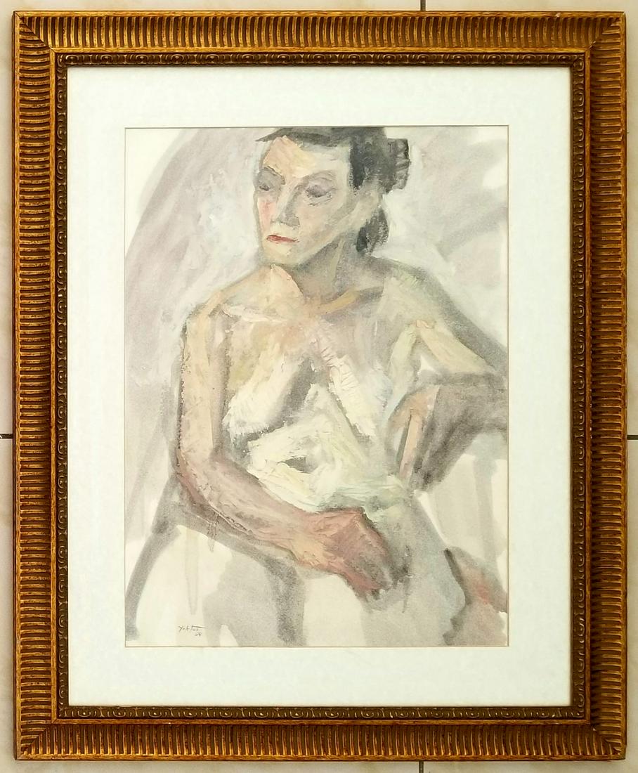 Amazing Manoucher Yektai 1964 Oil on Paper (1 of 3)