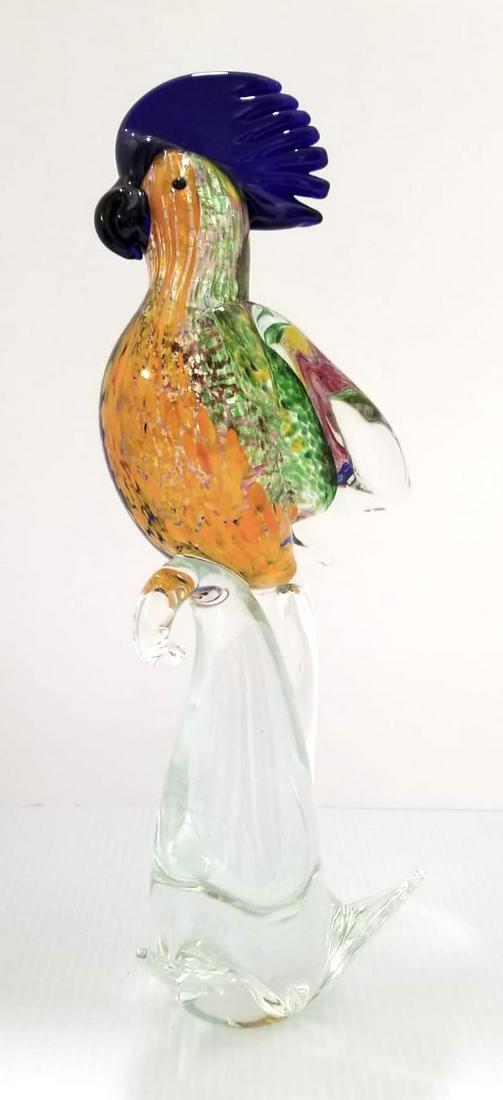 Amazing Murano Silver Inside Cockatoo Art Glass (1 of 8)